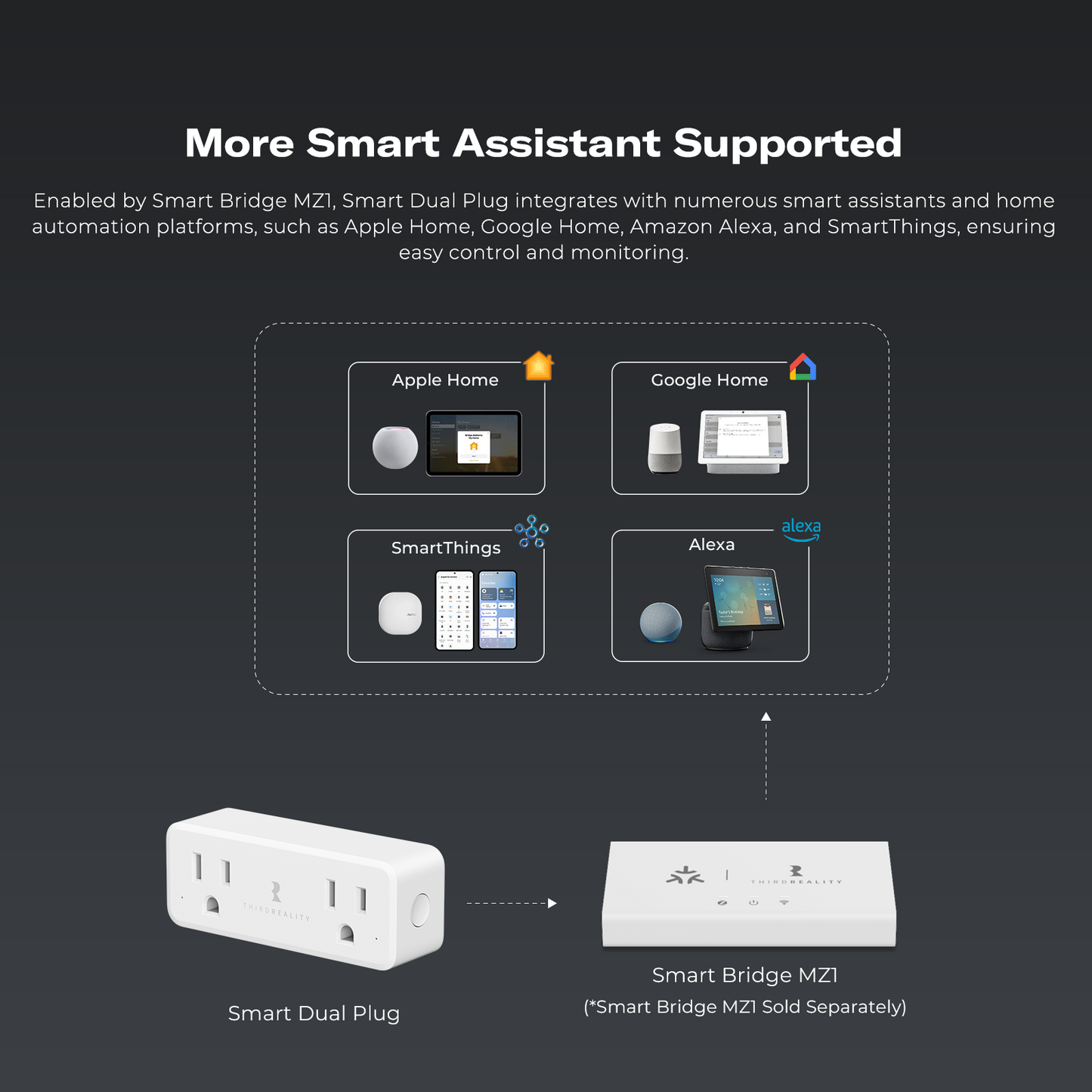 Third Reality Smart Dual Plug ZP1 – Zigbee, Home Assistant compatible