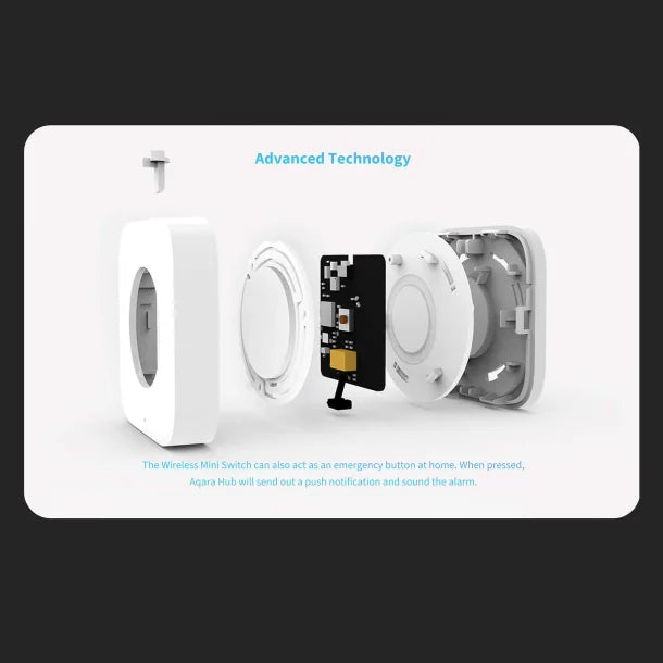 Aqara Smart Wireless Mini Switch T1 – Zigbee, Home Assistant compatible