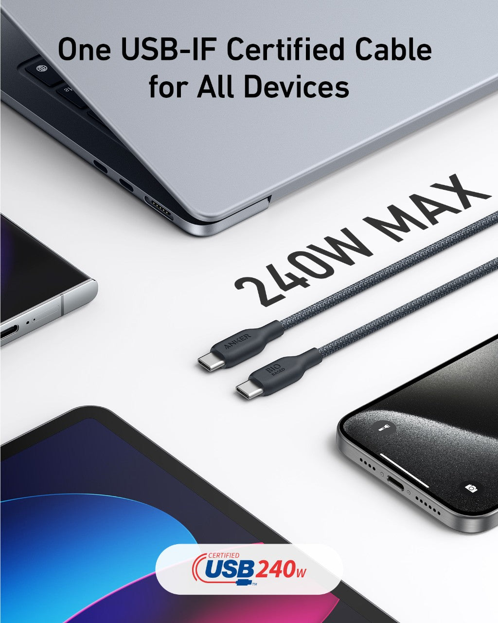 Anker USB-C Cable, Bio-Braided (543)