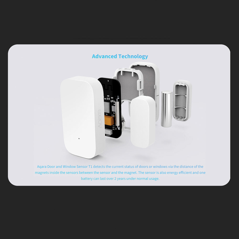 Aqara Door & Window Sensor T1 – Zigbee, Home Assistant compatible